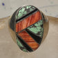 Navajo ring turquoise coral band size 10 sterling silver women men