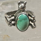 Spider Bug ring turquoise southwest signed Cortez size 5 sterling silver women girls