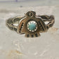 Phoenix ring Bell Trading Post band turquoise size 4 sterling silver women girls