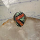 Navajo ring turquoise coral band size 10 sterling silver women men