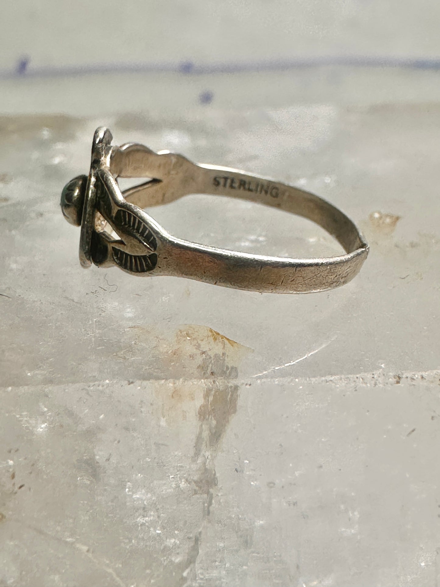 Phoenix ring Bell Trading Post band turquoise size 4 sterling silver women girls