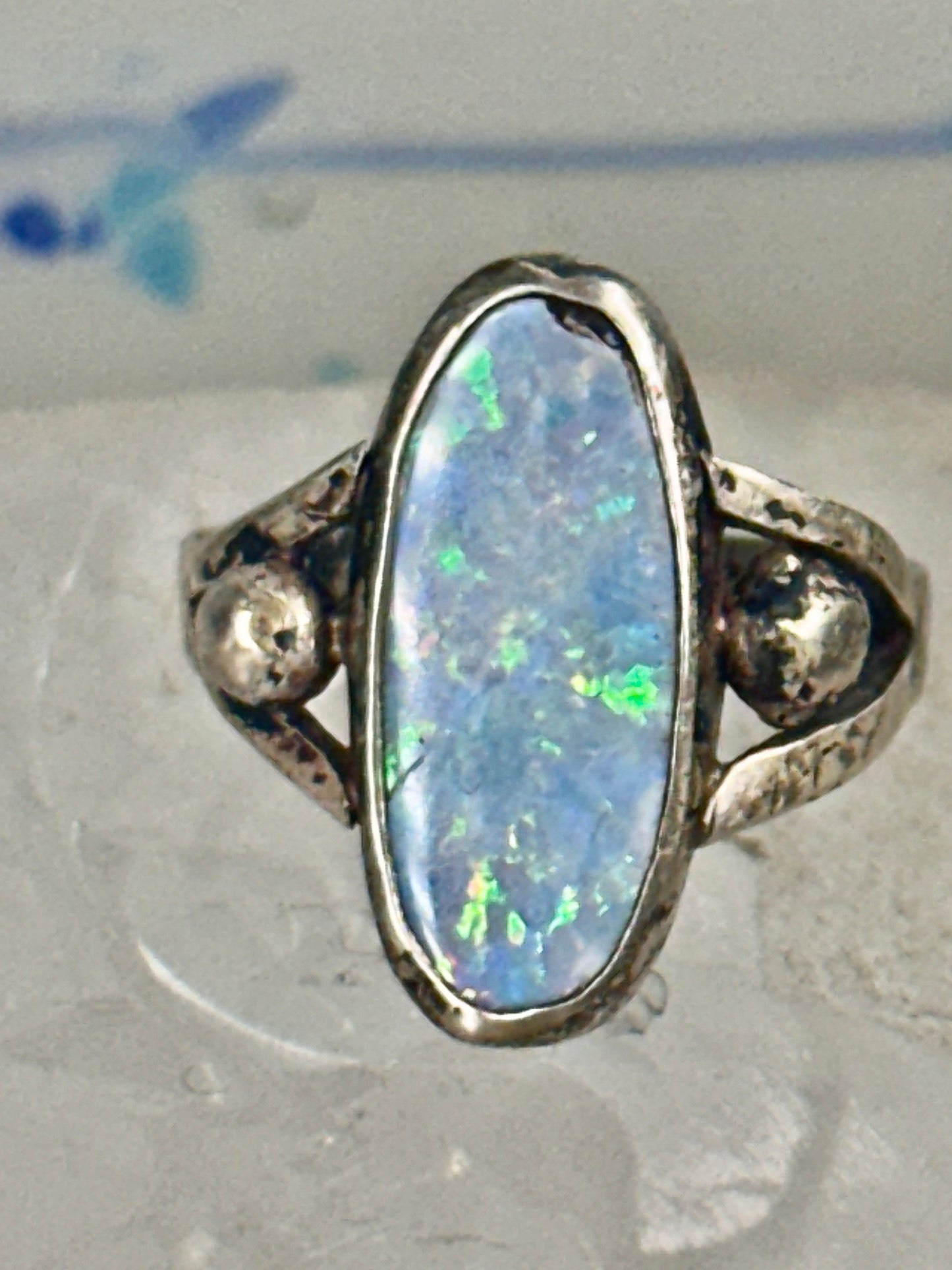 Navajo Opal ring AS IS natural opal size 5 sterling silver women men
