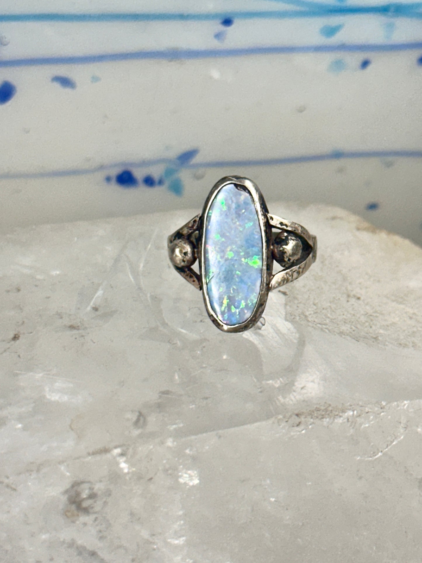 Navajo Opal ring AS IS natural opal size 5 sterling silver women men