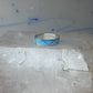 Vintage Sterling Silver Rough Reconstituted Turquoise Geometric Band Signed R Size 7.25 7.50 925