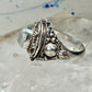 Poison ring boho band size 6.75 sterling silver women  AS IS