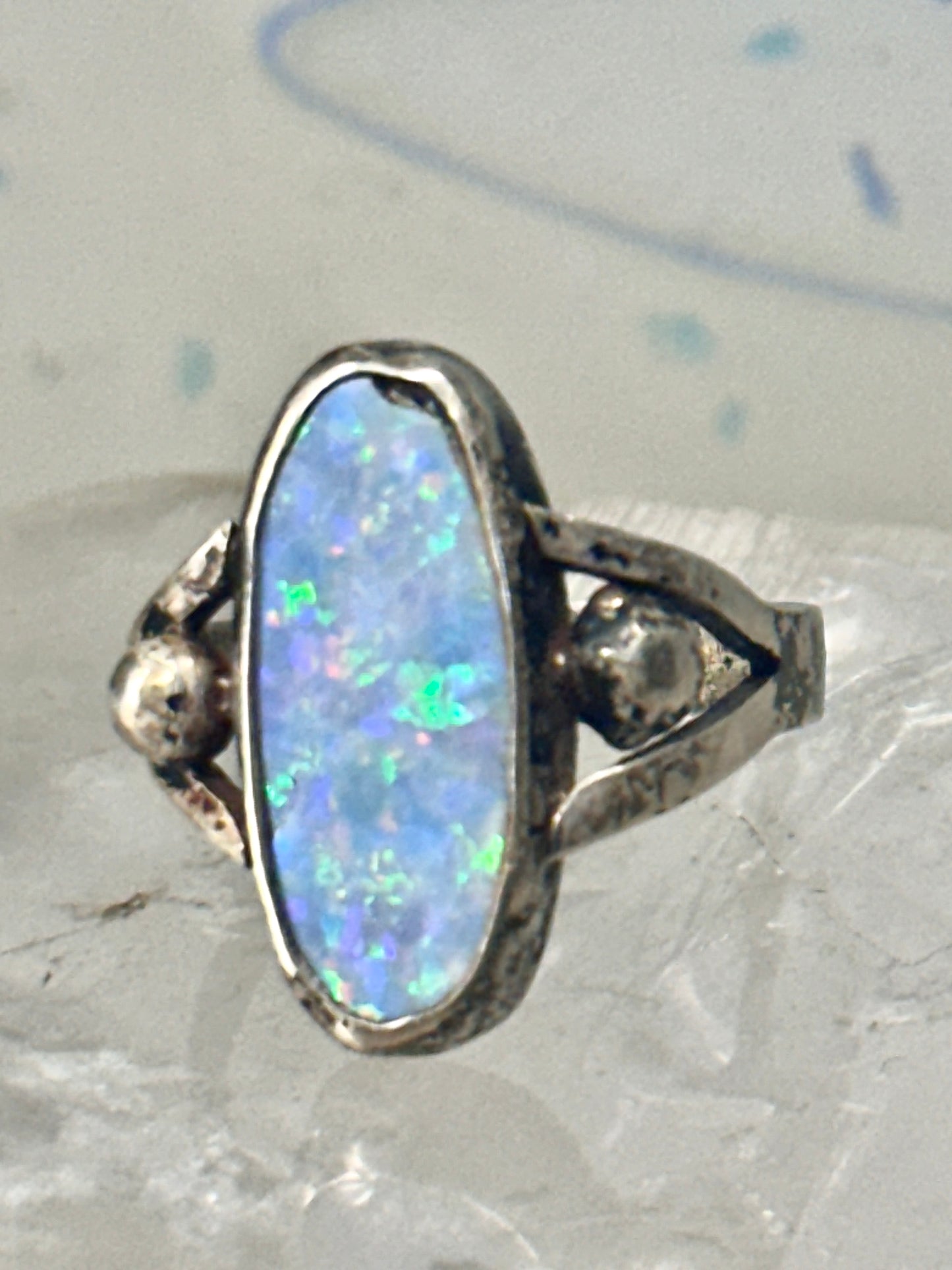 Navajo Opal ring AS IS natural opal size 5 sterling silver women men