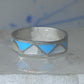 Vintage Sterling Silver Reconstituted Turquoise Mother of Pearl Band Signed R Size 8.25 8.50 925