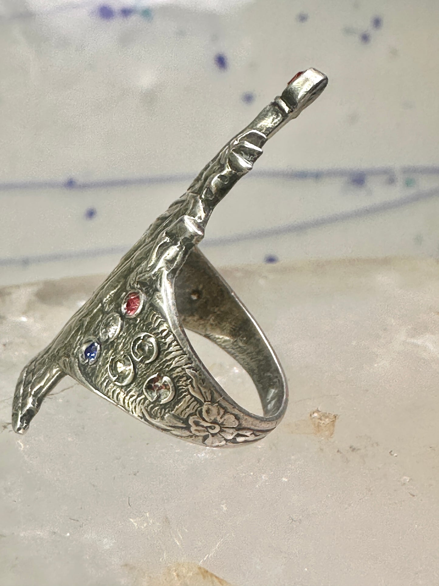 Statue of Liberty ring 1930's July 4rth size 2.5 pinky sterling silver women girls