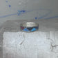 Vintage Sterling Silver Rough Reconstituted Multi Stone Geometric Band Size 8 925