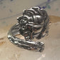 Rose spoon ring size 7 adjustable flower floral sterling silver band