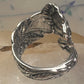 Rose spoon ring size 7 adjustable flower floral sterling silver band