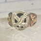 Eagle ring Black Hills Gold w leaves onyx size 12 sterling silver women men