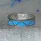 Vintage Sterling Silver Rough Reconstituted Turquoise Geometric Band Size 8.50 8.75 925