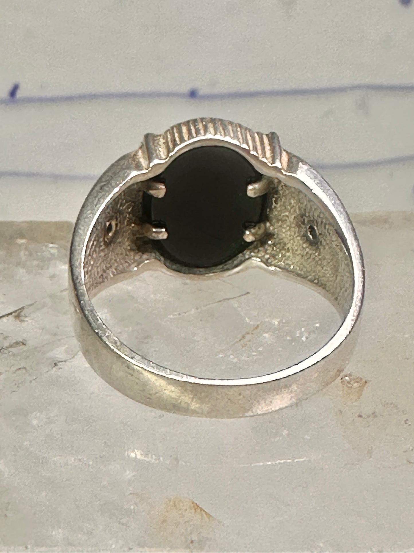 Eagle ring Black Hills Gold w leaves onyx size 12 sterling silver women men