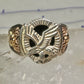 Eagle ring Black Hills Gold w leaves onyx size 12 sterling silver women men