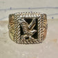 Eagle ring Black Hills Gold w leaves onyx size 11 sterling silver women men