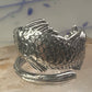 Fish spoon ring size 7.25 adjustable fishermen sterling silver band