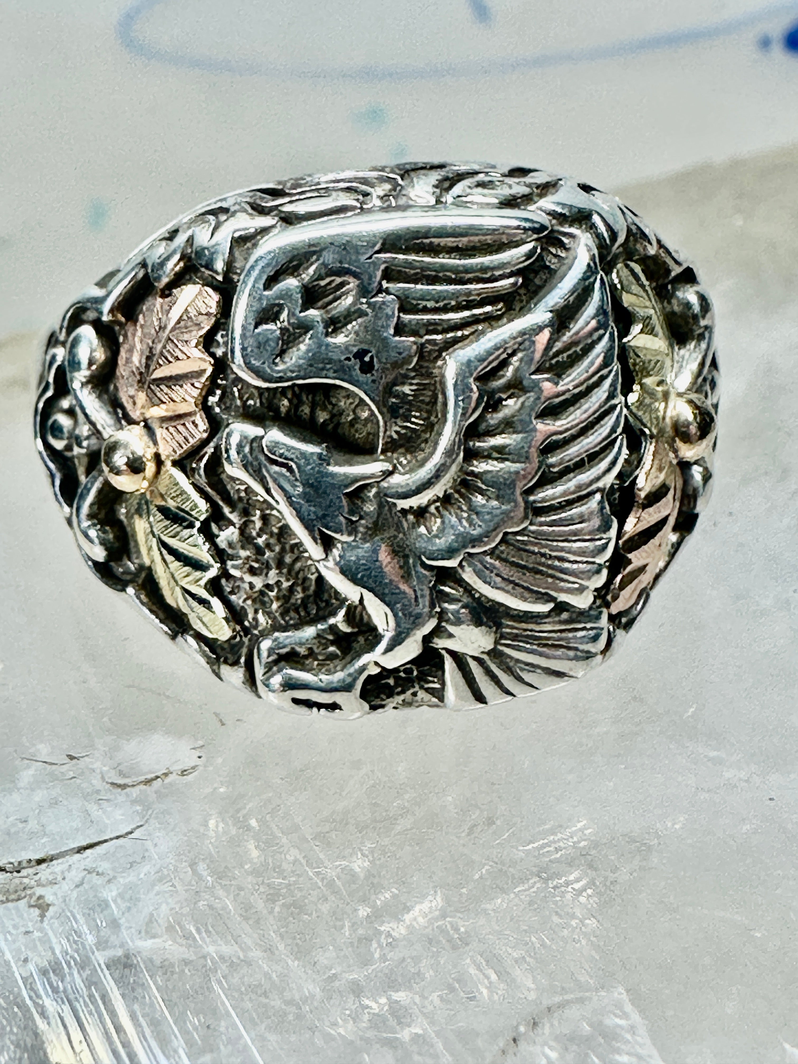 Amazon.com: Mens Silver Eagle Ring, Realistic Hawk Band, American Eagle Ring,  Handmade Bird Jewelry, Gift for him (16) : Handmade Products
