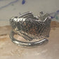 Fish spoon ring size 7.25 adjustable fishermen sterling silver band