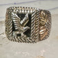 Eagle ring Black Hills Gold w leaves onyx size 11 sterling silver women men
