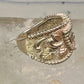 Black Hills Gold ring wrap around band leaves size 8 sterling silver women girls