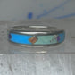 Vintage Southwestern Silver Multi Stone Inlay Ring WJ Ashton Begay Style Size 8 925