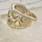 Black Hills Gold ring wrap around band leaves size 8 sterling silver women girls