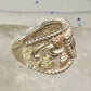 Black Hills Gold ring wrap around band leaves size 8 sterling silver women girls
