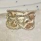Black Hills Gold ring wrap around band leaves size 8 sterling silver women girls