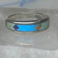 Vintage Southwestern Silver Multi Stone Inlay Ring WJ Ashton Begay Style Size 8 925