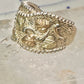 Black Hills Gold ring wrap around band leaves size 8 sterling silver women girls