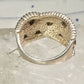 Black Hills Gold ring wrap around band leaves size 8 sterling silver women girls