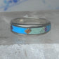 Vintage Southwestern Silver Multi Stone Inlay Ring WJ Ashton Begay Style Size 8 925