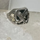 Eagle ring size 10 Black Hills Gold onyx leaves sterling silver band women men