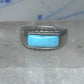 Vintage Sterling Silver Bar Turquoise Rope Ring Carolyn Pollack Size 9 925