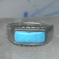 Vintage Sterling Silver Bar Turquoise Rope Ring Carolyn Pollack Size 9 925