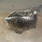 Fish spoon ring size 7.50 adjustable fishermen sterling silver band