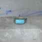 Vintage Sterling Silver Bar Turquoise Rope Ring Carolyn Pollack Size 9 925