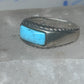 Vintage Sterling Silver Bar Turquoise Rope Ring Carolyn Pollack Size 9 925