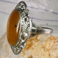 Black Hills Gold ring long stone leaves size 7.50 sterling silver women girls