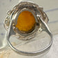 Black Hills Gold ring long stone leaves size 7.50 sterling silver women girls