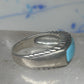 Vintage Sterling Silver Bar Turquoise Rope Ring Carolyn Pollack Size 9 925