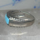 Vintage Sterling Silver Bar Turquoise Rope Ring Carolyn Pollack Size 9 925