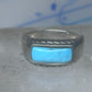 Vintage Sterling Silver Bar Turquoise Rope Ring Carolyn Pollack Size 9 925