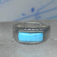 Vintage Sterling Silver Bar Turquoise Rope Ring Carolyn Pollack Size 9 925