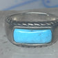 Vintage Sterling Silver Bar Turquoise Rope Ring Carolyn Pollack Size 9 925