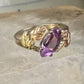 Black Hills Gold ring amethyst leaves size 6.75 sterling silver women girls