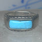 Vintage Sterling Silver Bar Turquoise Rope Ring Carolyn Pollack Size 9 925