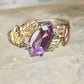 Black Hills Gold ring amethyst leaves size 6.75 sterling silver women girls