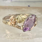 Black Hills Gold ring amethyst leaves size 6.75 sterling silver women girls